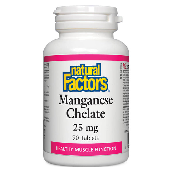 Bottle of Manganese Chelate 25 mg 90 Tablets