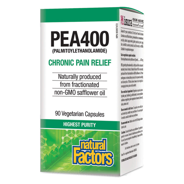 Box of Natural Factors PEA400 (Palmitoylethanolamide) 90 Vegetarian Capsules