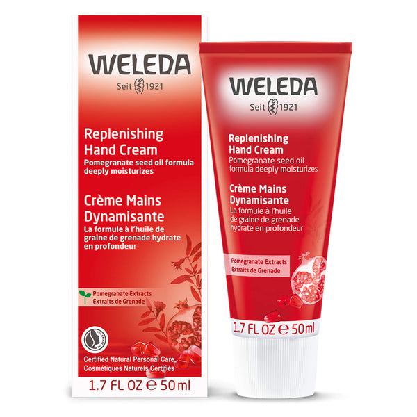Bottle of Weleda Replenishing Hand Cream - Pomegranate 1.7 Ounces