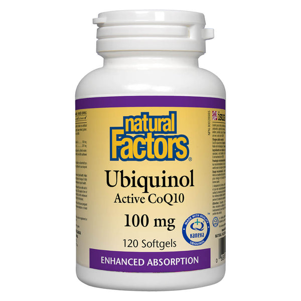 Bottle of Ubiquinol Active CoQ10 100 mg 120 Softgels