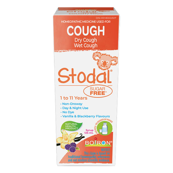Box of Boiron Stodal® Children's Cough Sugar Free Syrup 125 Milliliters