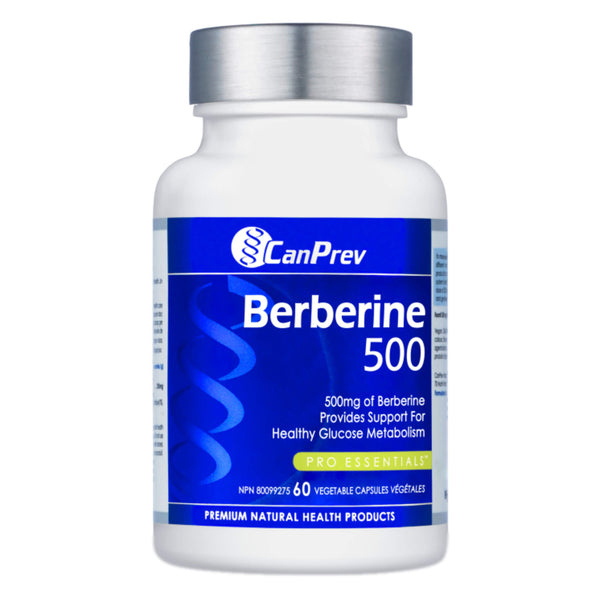 Bottle of CanPrev Berberine 500mg 60VegetableCapsules