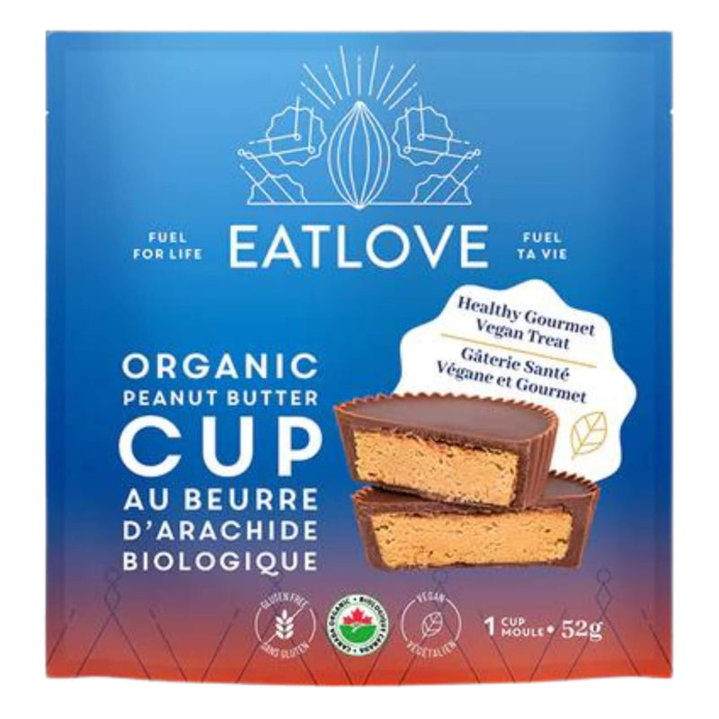 1CupPackage of EatLove OrganicPeanutButterCup 52g