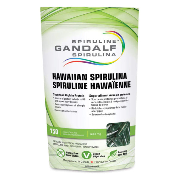 Bag of Gandalf HawaiianSpirulina 400mg 150VeganCapsules