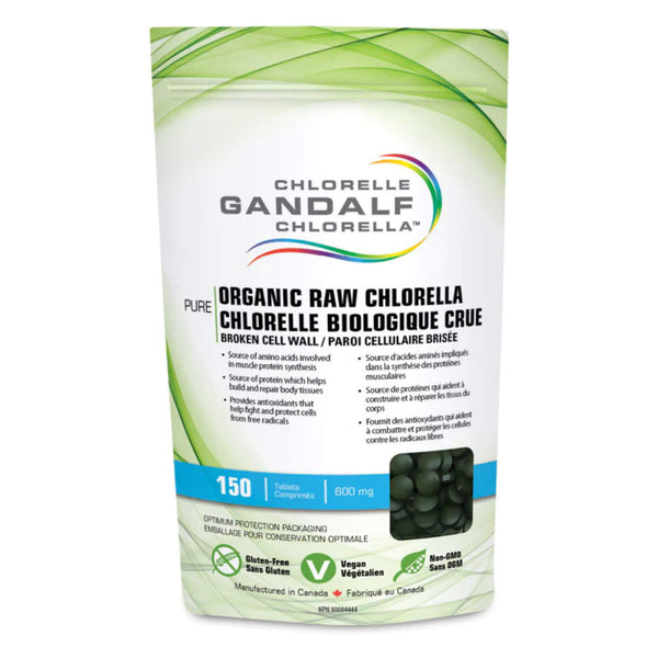 Bag of Gandalf OrganicRawChlorella 600mg 150Tablets