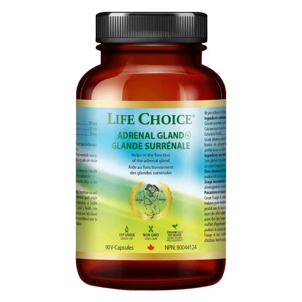 Bottle of LifeChoice AdrenalGland 90V-Capsules