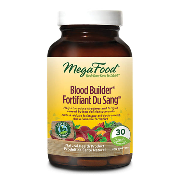 Bottle of MegaFood BloodBuilder 30Tablets