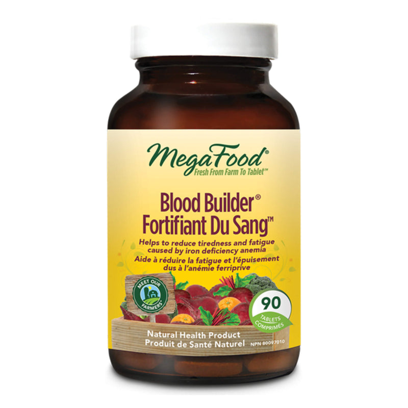 Bottle of MegaFood BloodBuilder 90Tablets