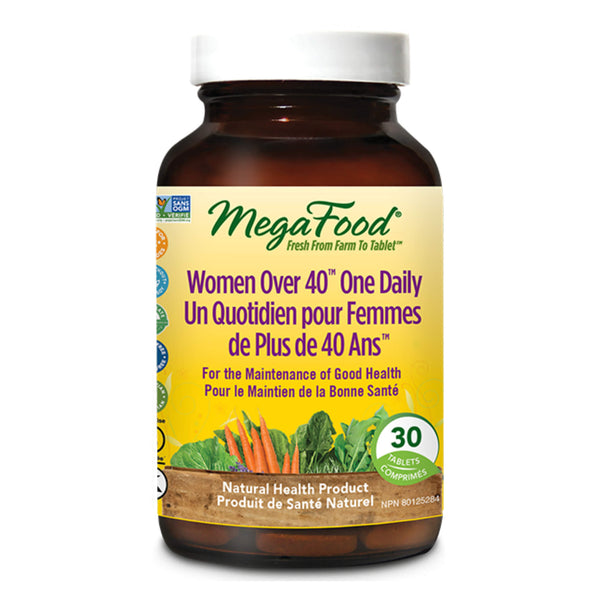 Bottle of MegaFood WomenOver40 OneDaily 30Tablets