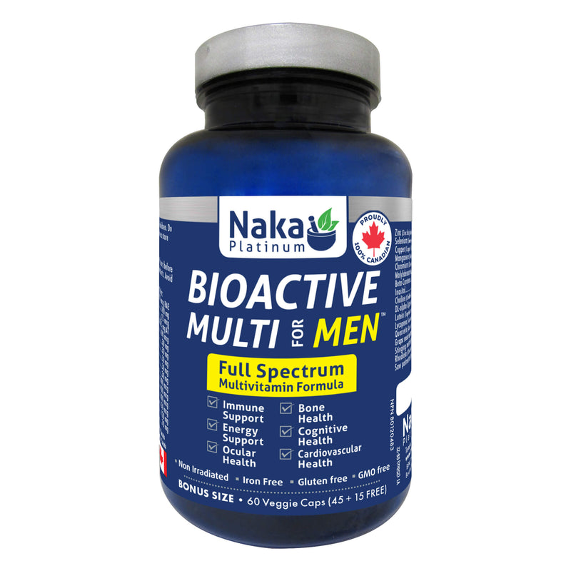 Bottle of Naka BioactiveMultiForMen 60VeggieCaps
