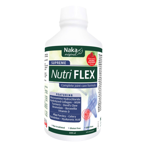 Bottle of Naka NutriFlexSupreme NaturalRaspberryFlavour 500ml
