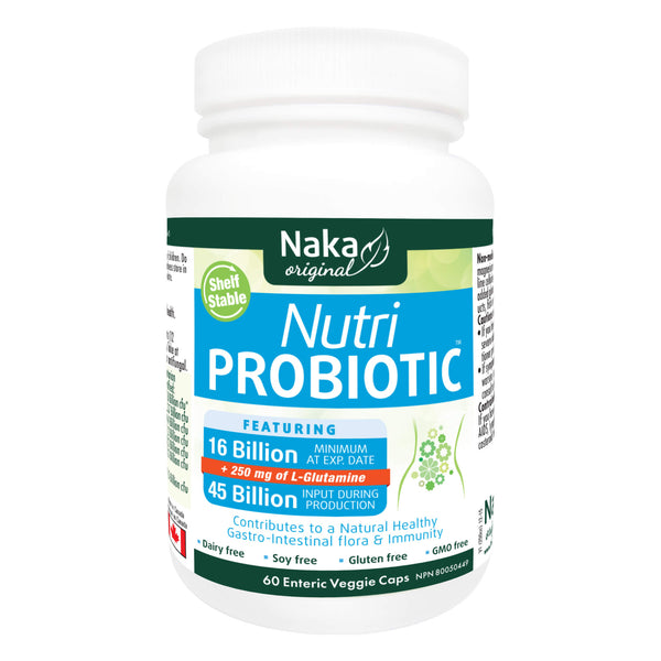 Bottle of Naka NutriProbiotic 60EntericVeggieCaps