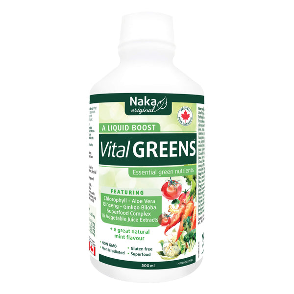Bottle of Naka VitalGreens 500ml