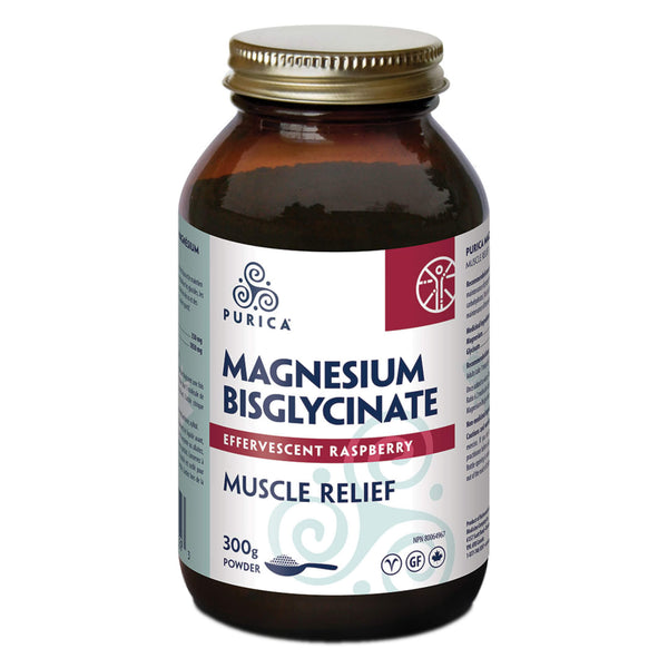 Purica MagnesiumBisglycinate MuscleRelief EffervescentRaspberry 300gPowder