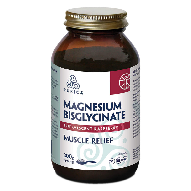 Purica MagnesiumBisglycinate MuscleRelief EffervescentRaspberry 300gPowder