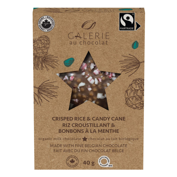 GalerieAuChocolat ChristmasTreats CripspedRice&CandyCaneMiniBar 40g