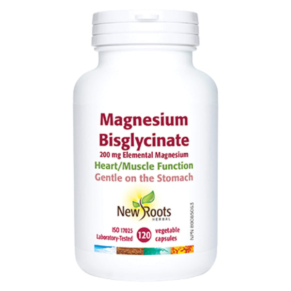 NewRoots MagnesiumBisglycinate 200mg 120VegetableCapsules