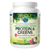 WholeEarth&Sea 100%FermentedOrganicProtein&Greens 21gVeganProteinPerServing OrganicTropical 660g