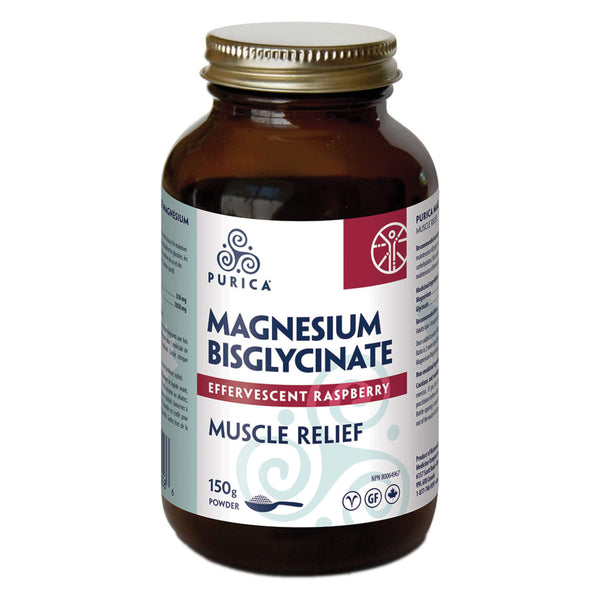 Purica MagnesiumBisglycinate MuscleRelief EffervescentRaspberry 150gPowder