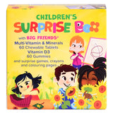 BigFriends Children'sFunBox Multi-Vitamin&Mineral 60ChewableTablets VitaminD3 60Gummies SurpriseGames,Crayons&ColouringPages