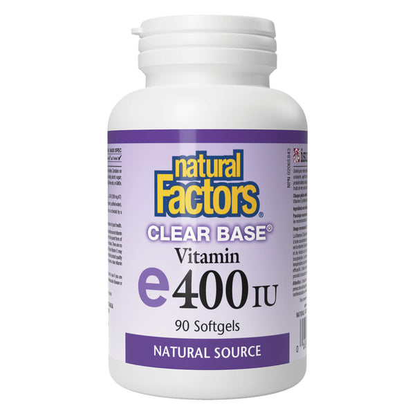 NaturalFactors ClearBase VitaminE 400IU 90Softgels