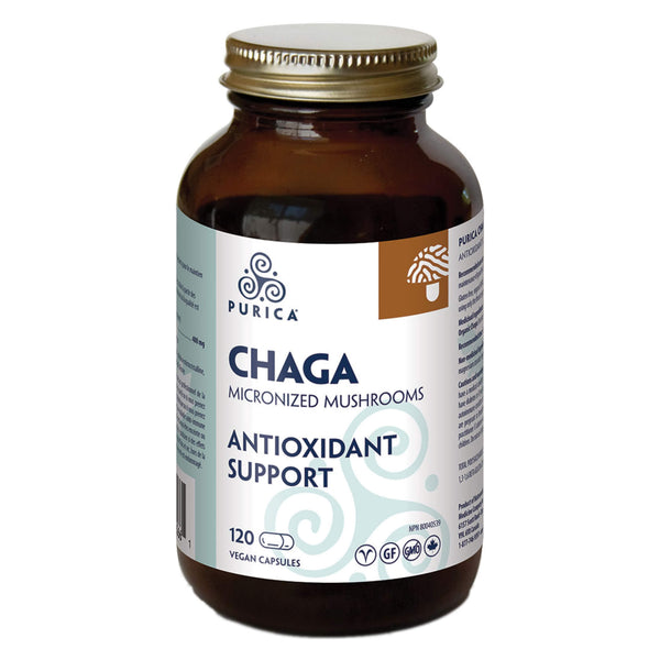 Purica ChagaMicronizedMushrooms AntioxidantSupport 120VeganCapsules