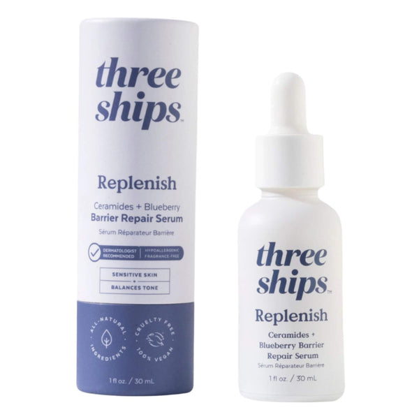 ThreeShips Replenish Ceramides+Blueberry BarrierRepairSerum 1floz/30ml