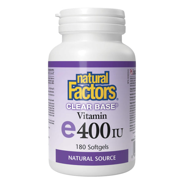 NaturalFactors ClearBase VitaminE 400IU 180Softgels