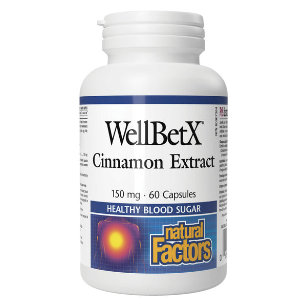 NaturalFactors WellBetX CinnamonExtract 150mg 60Capsules