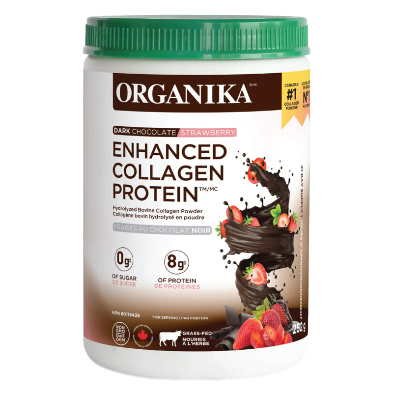 Organika EnhancedCollagenProtein DarkChocolateStrawberry 252g