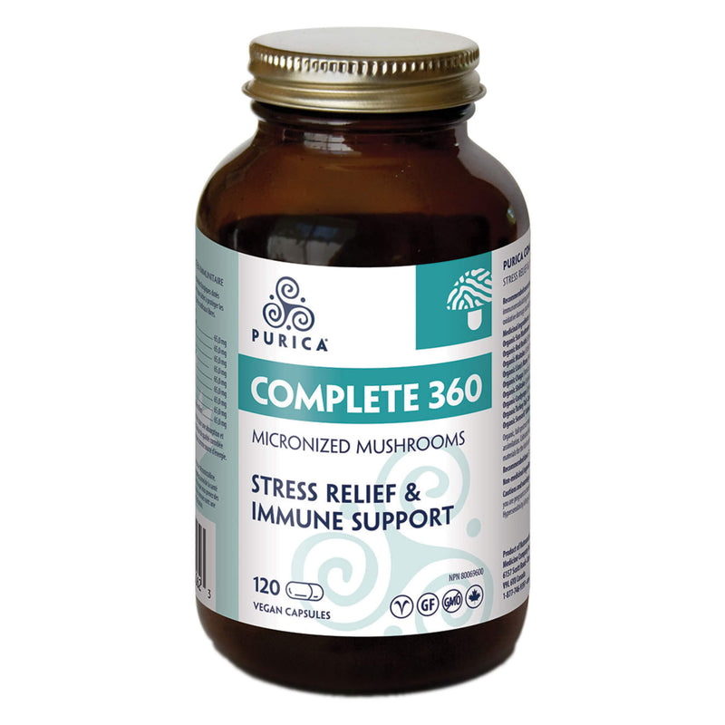 Purica Complete360MicronizedMushrooms StressRelief&ImmuneSupport 120VeganCapsules