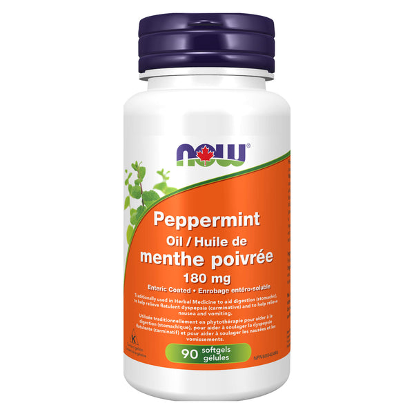 Now Peppermint Oil 180mg 90 Softgels