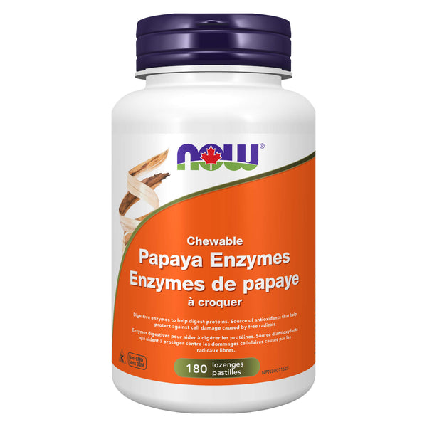 Now Chewable Papaya Enzymes 180 lozenges