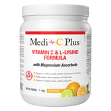 Tub of MediCPlus VitaminC&L-LysineFormulaWithMagnesiumAscorbate Citrus 1Kg
