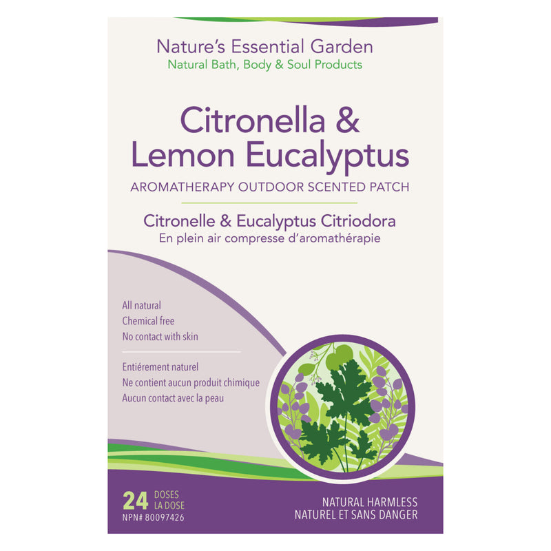 Nature'sEssentialGarden AromatherapyOutdoorScentedPatches Citronella&LemonEucalyptus 24Patches