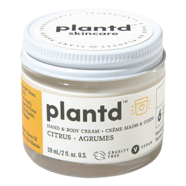 Jar of Plantd Hand&BodyCream Zest 59ml