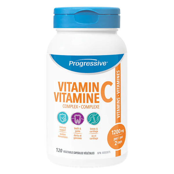 Bottle of Progressive VitaminC Complex 120VegetableCapsules