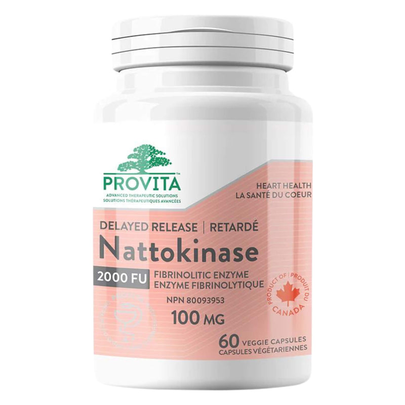 Bottle of Provita Nattokinase 2000FU 100mg 60VeggieCapsules