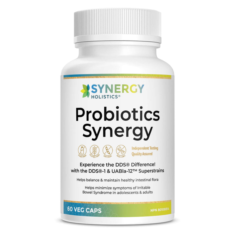 Bottle of SynergyHolistic ProbioticsSynergy 60VegCaps