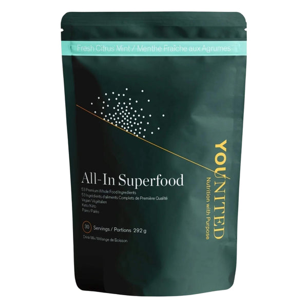Bag of Younited All-InSuperfood FreshCitrusMint 292g