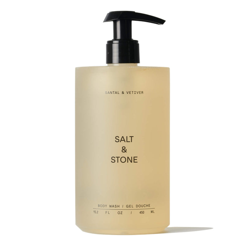 Bottle of Salt and Stone Body Wash Santal & Vetiver 450 mL