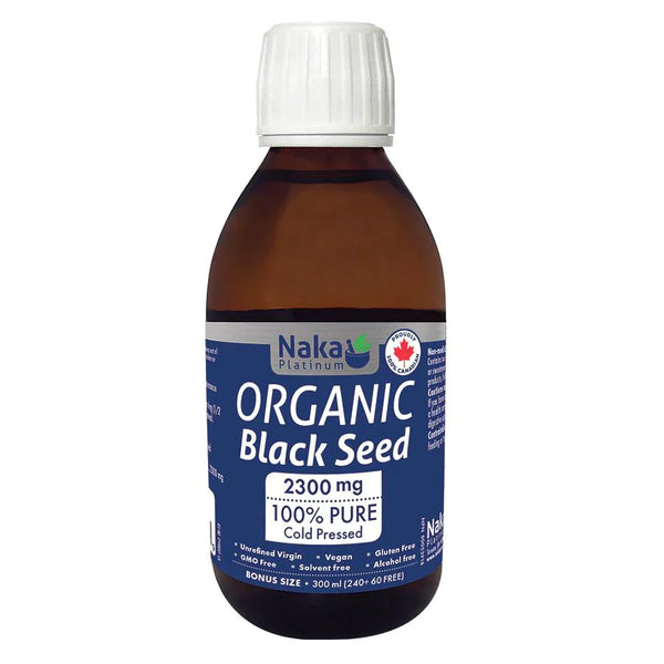 Bottle of Naka OrganicBlackSeed 2300mg 300ml