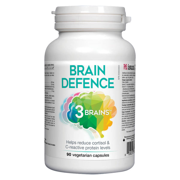 Bottle of 3 Brains Brain Defence 90 Vegetarian Capsules