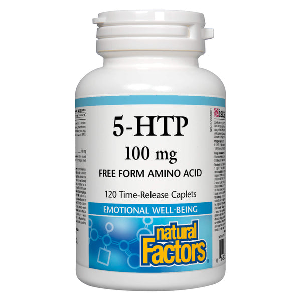 Natural Factors 5-HTP 100 mg Time-Release Caplets | Optimum Health Vitamins, Canada