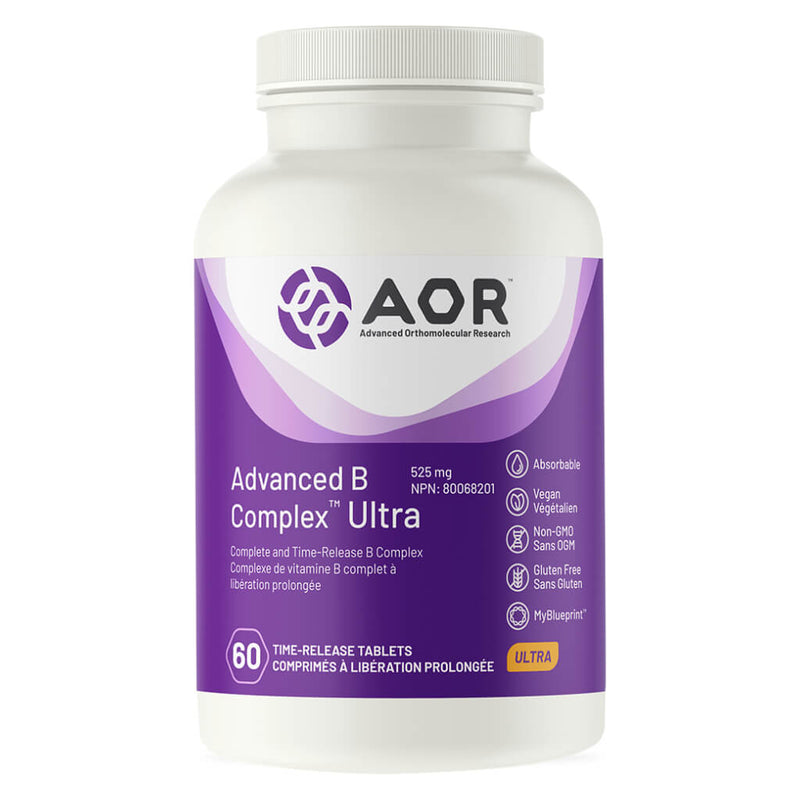 Bottle of AOR Advanced B Complex Ultra 525 mg