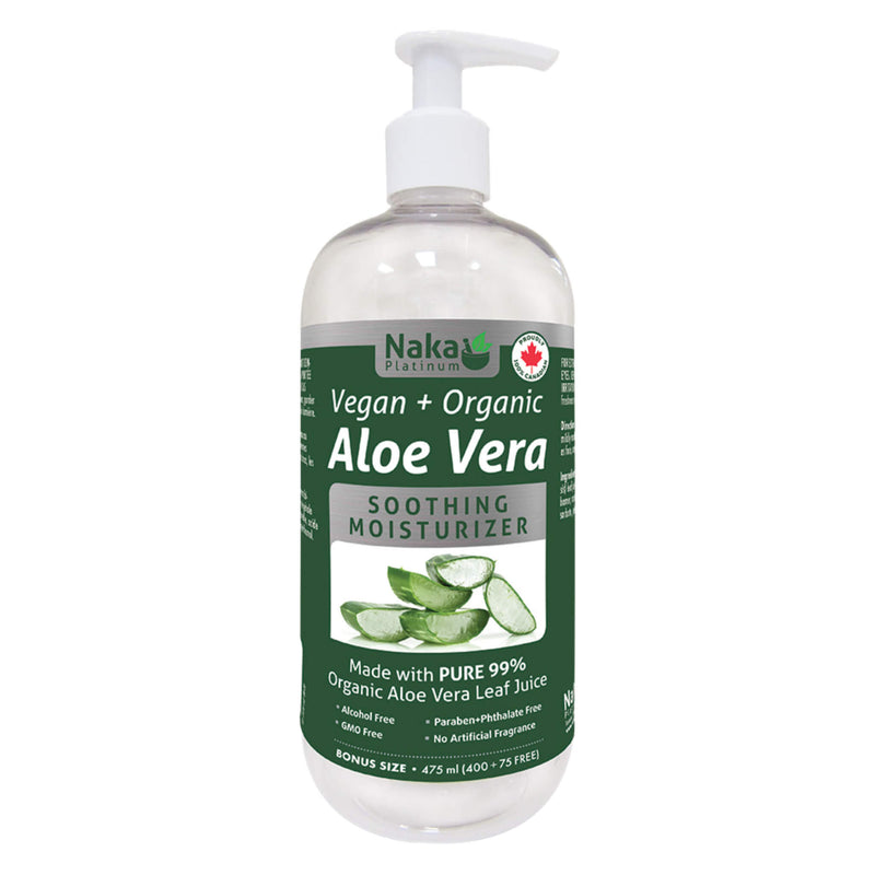 Pump Bottle of Naka Aloe Vera Soothing Moisturizer 400 + 75 Milliliters
