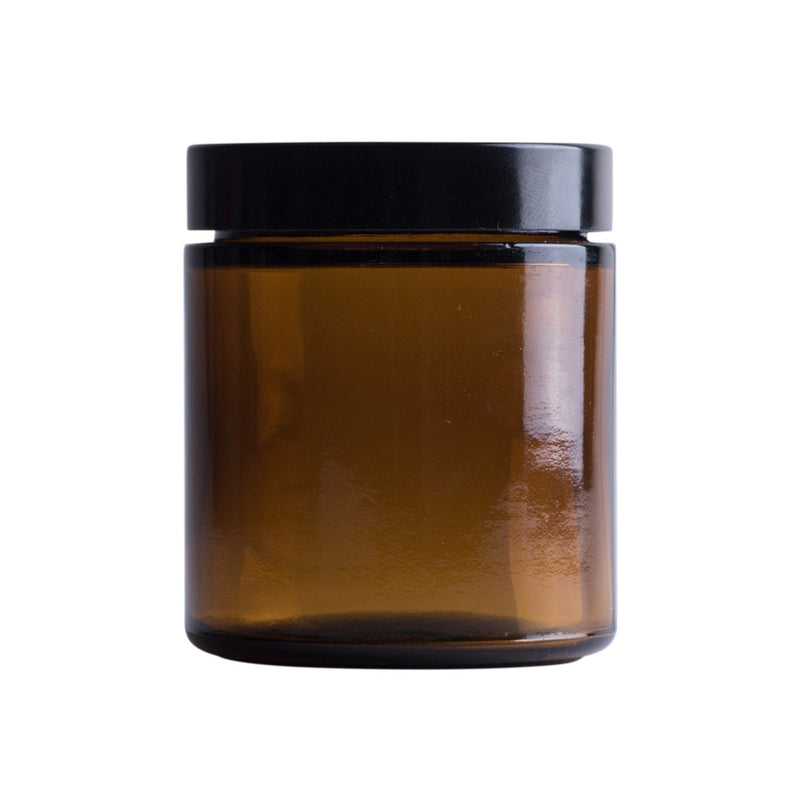 Earth's Aromatique - Amber Glass Jar w/ Black Lid 4oz | Kolya Naturals, Canada