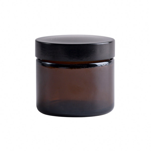 Earth's Aromatique - Amber Glass Jar w/ Black Lid 2oz | Kolya Naturals, Canada