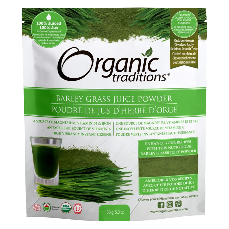 OrganicTraditions BarleyGrassJuicePowder 150g/5.3oz