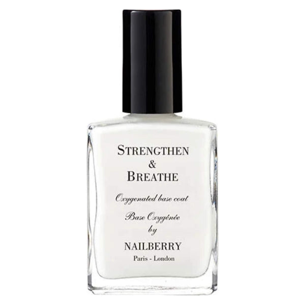 Bottle of Nailberry Strengthen&Breathe OxygenatedBaseCoat&NailStrengthener 15ml